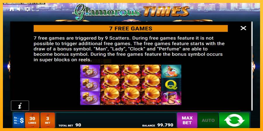 Glamorous Times игрална машина за пари, снимка 6