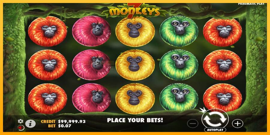 7 monkeys игрална машина за пари, снимка 2