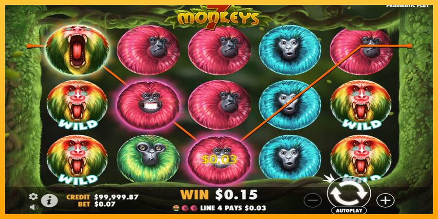 7 monkeys игрална машина за пари, снимка 3