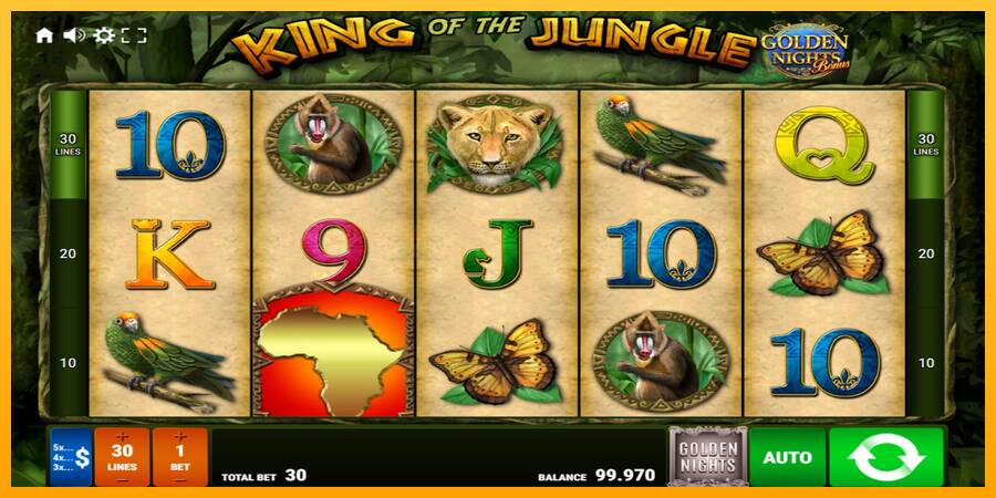 King of the Jungle Golden Nights игрална машина за пари, снимка 1