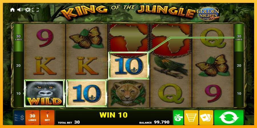 King of the Jungle Golden Nights игрална машина за пари, снимка 2