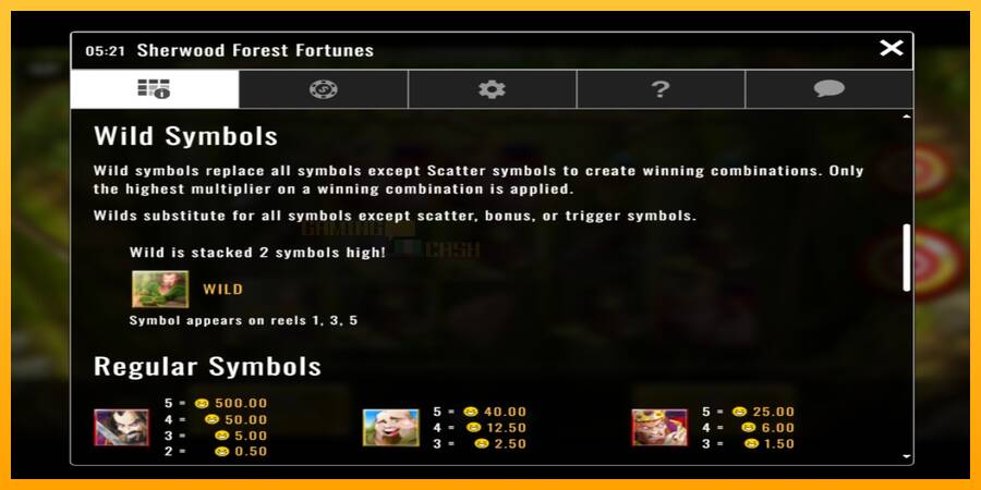 Sherwood Forest Fortunes игрална машина за пари, снимка 4