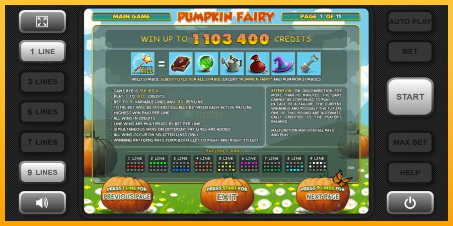 Pumpkin Fairy игрална машина за пари, снимка 4