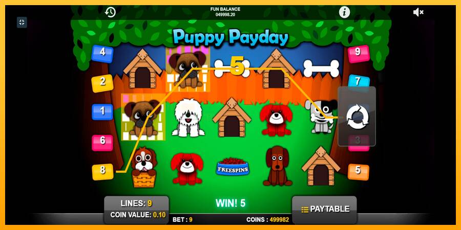 Puppy Payday игрална машина за пари, снимка 3