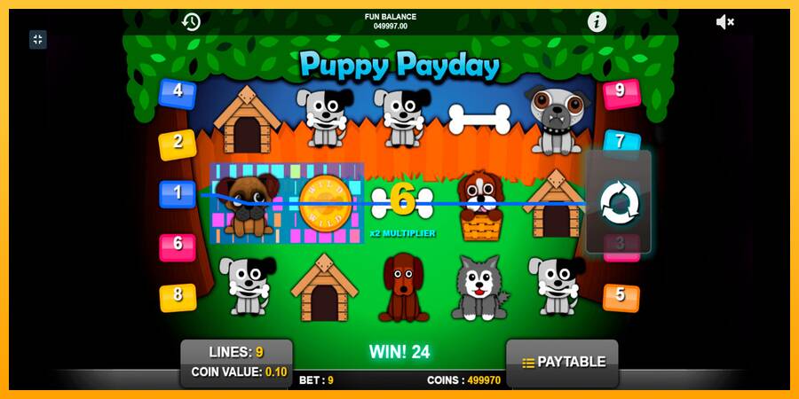 Puppy Payday игрална машина за пари, снимка 4