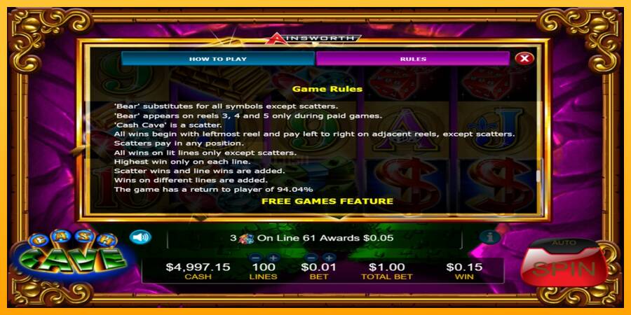 Cash Cave игрална машина за пари, снимка 4