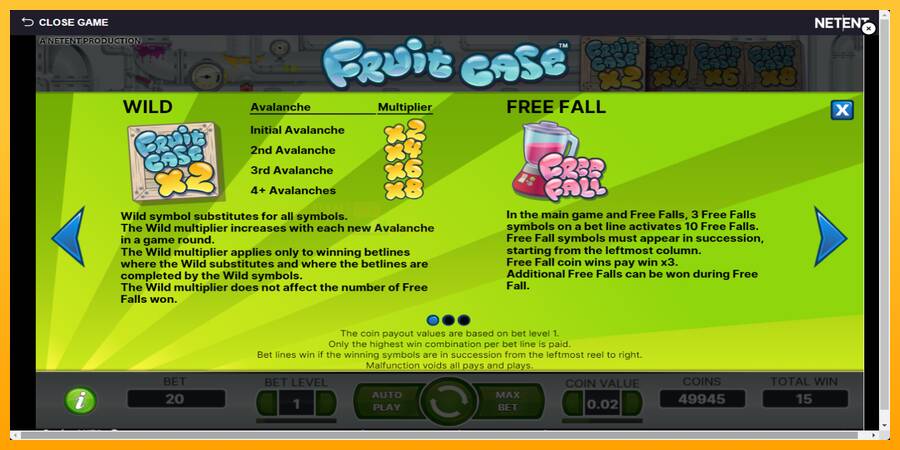 Fruit Case игрална машина за пари, снимка 5