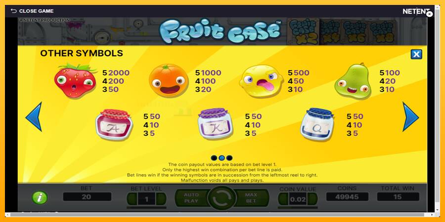 Fruit Case игрална машина за пари, снимка 6