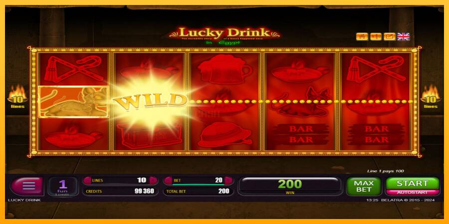 Lucky Drink In Egypt игрална машина за пари, снимка 4