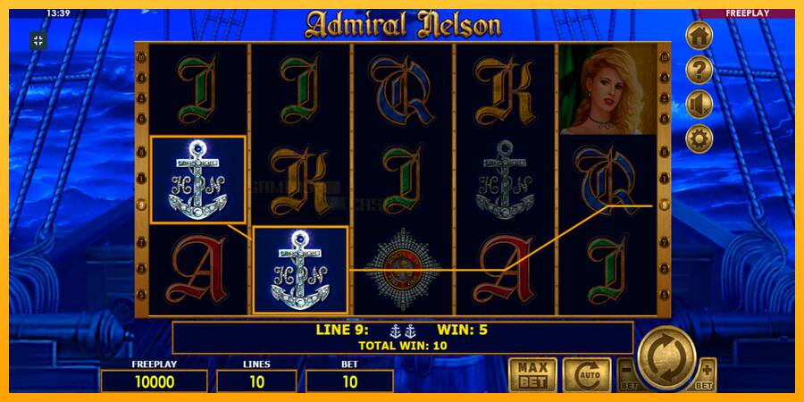 Admiral Nelson игрална машина за пари, снимка 4