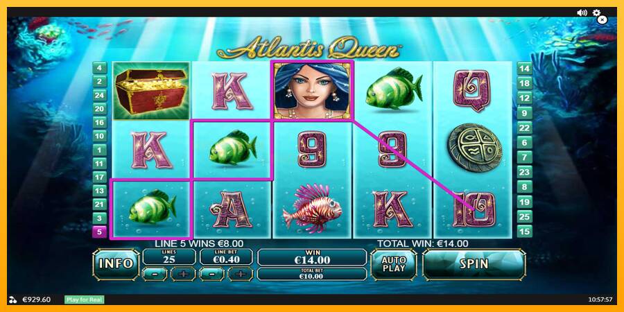 Atlantis Queen игрална машина за пари, снимка 4