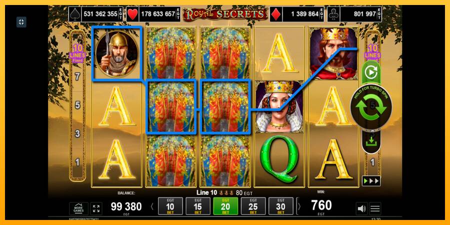 Royal Secrets игрална машина за пари, снимка 5