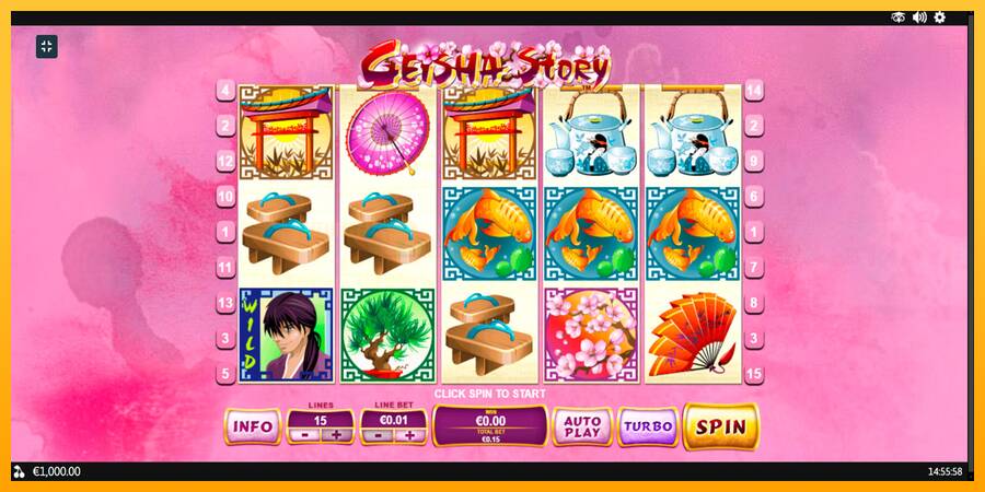 Geisha Story игрална машина за пари, снимка 1