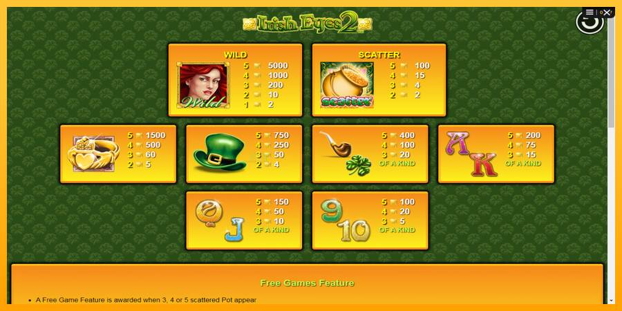 Irish Eyes 2 игрална машина за пари, снимка 5