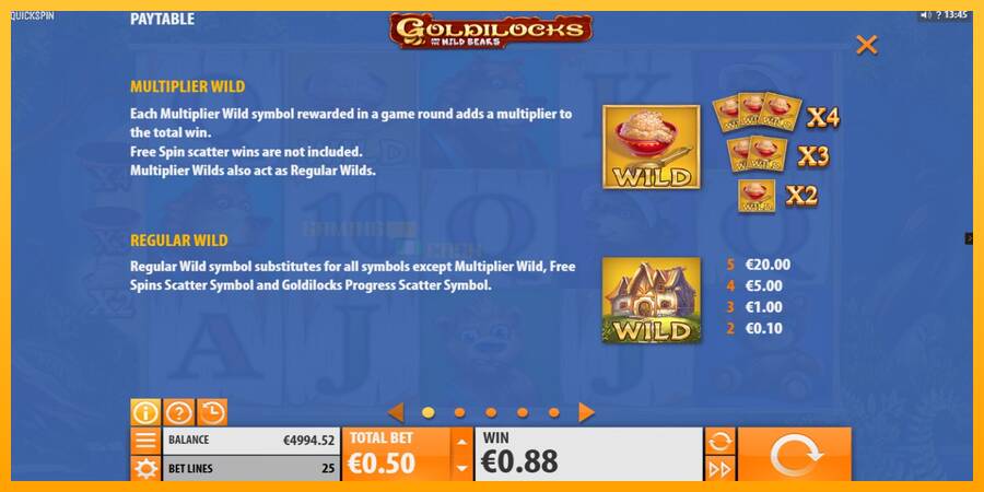 Goldilocks and the Wild Bears игрална машина за пари, снимка 4