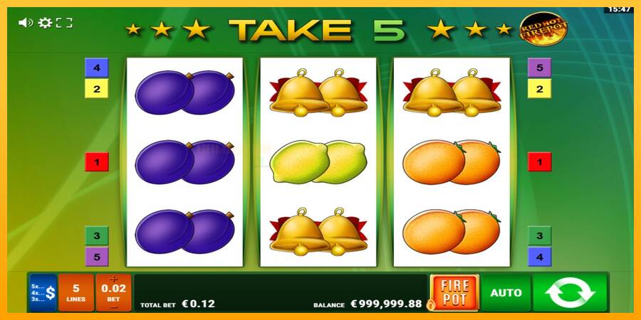 Take 5 Red Hot Firepot игрална машина за пари, снимка 1