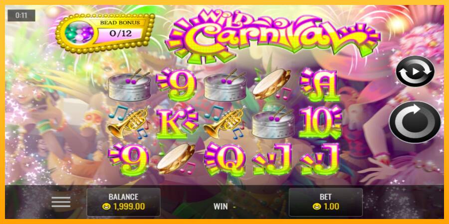 Wild Carnival игрална машина за пари, снимка 1