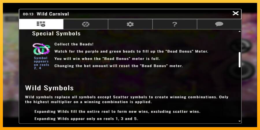 Wild Carnival игрална машина за пари, снимка 4