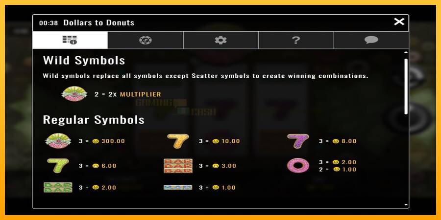 Dollars to Donuts игрална машина за пари, снимка 3