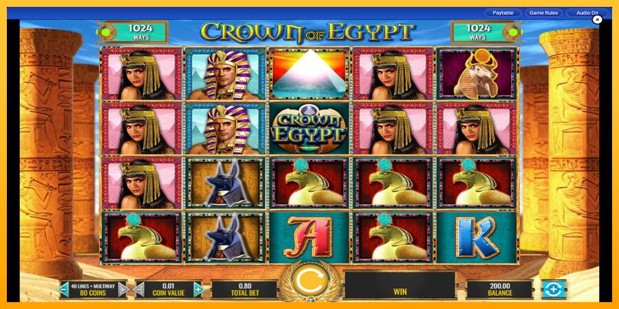 Crown of Egypt игрална машина за пари, снимка 1