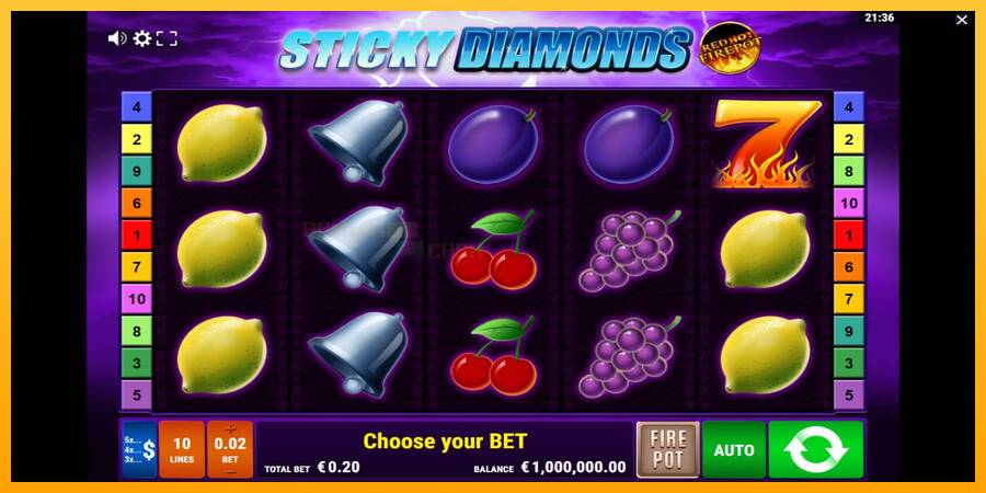 Sticky Diamonds Red Hot Firepot игрална машина за пари, снимка 1