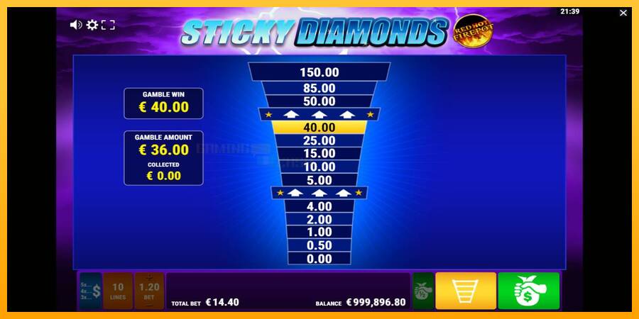 Sticky Diamonds Red Hot Firepot игрална машина за пари, снимка 5