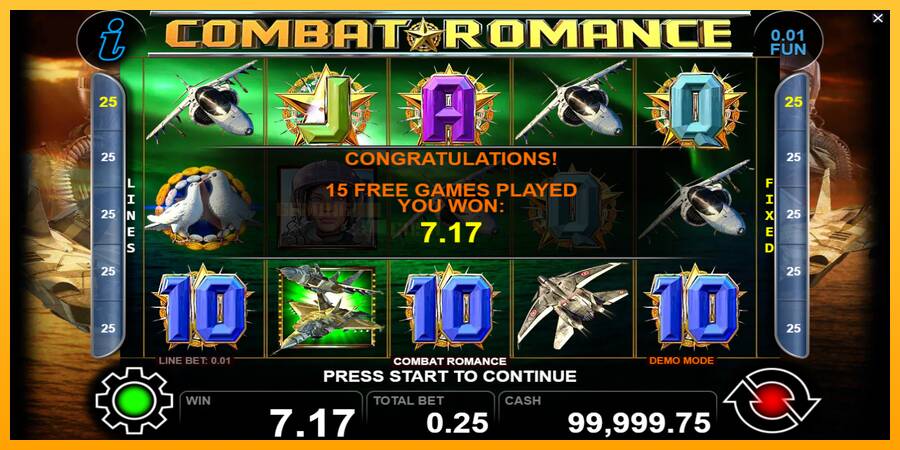 Combat Romance игрална машина за пари, снимка 3