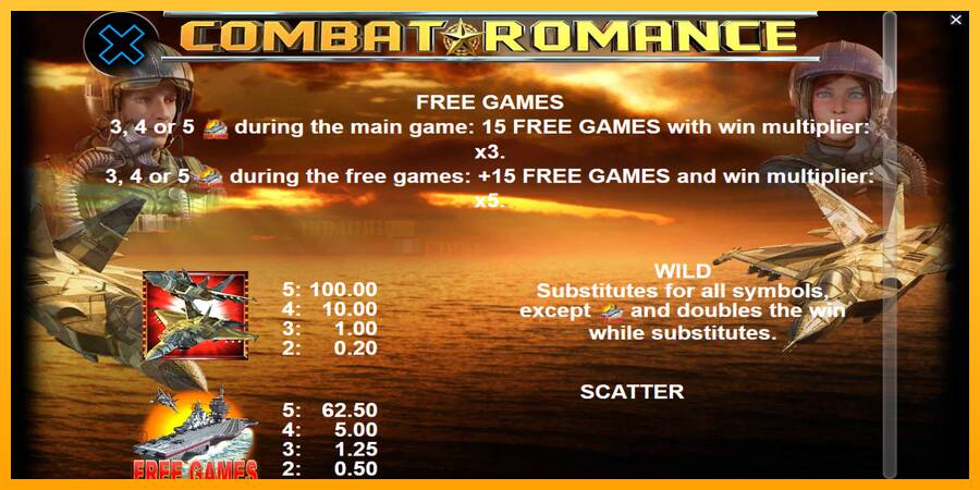 Combat Romance игрална машина за пари, снимка 5