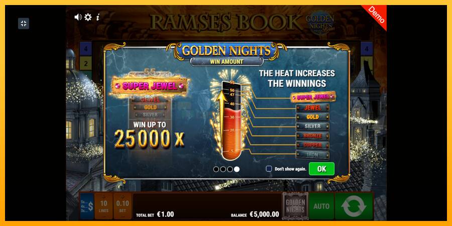 Ramses Book Golden Nights игрална машина за пари, снимка 1