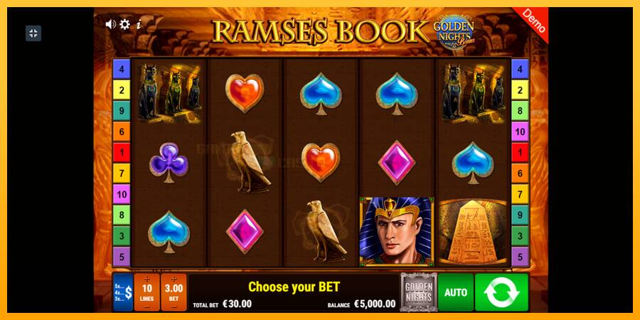 Ramses Book Golden Nights игрална машина за пари, снимка 2