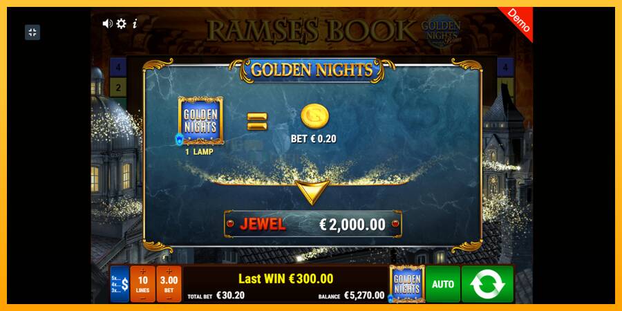 Ramses Book Golden Nights игрална машина за пари, снимка 4