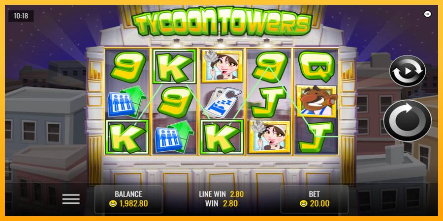 Tycoon Towers игрална машина за пари, снимка 3