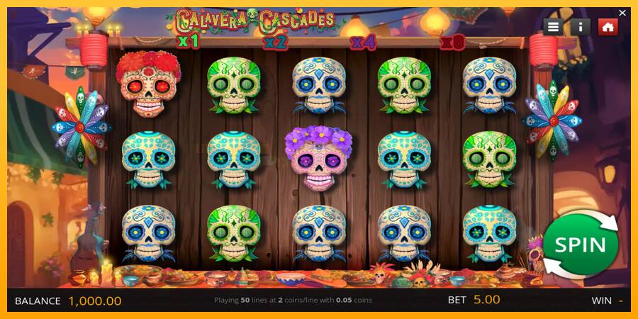 Calavera Cascades игрална машина за пари, снимка 1