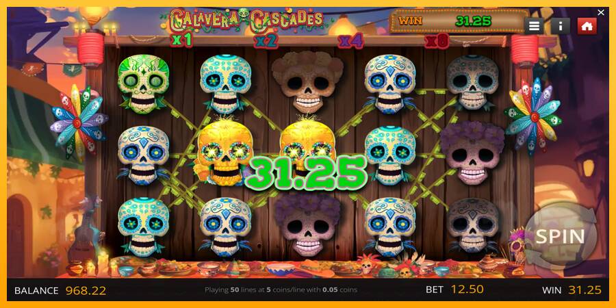 Calavera Cascades игрална машина за пари, снимка 2