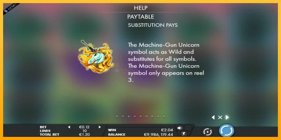 Machine Gun Unicorn игрална машина за пари, снимка 3