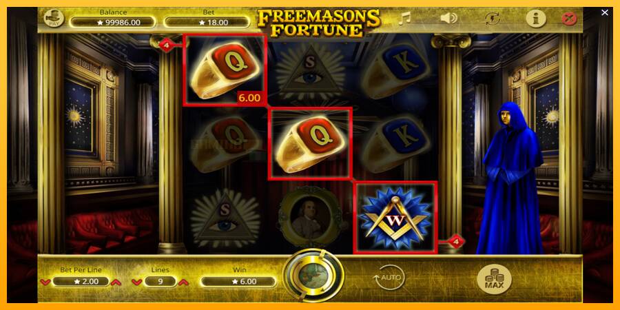 Freemasons Fortune игрална машина за пари, снимка 3