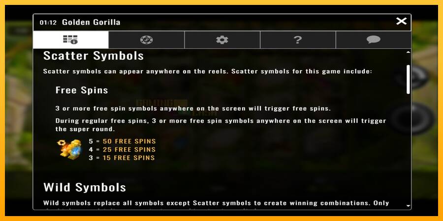 Golden Gorilla игрална машина за пари, снимка 3