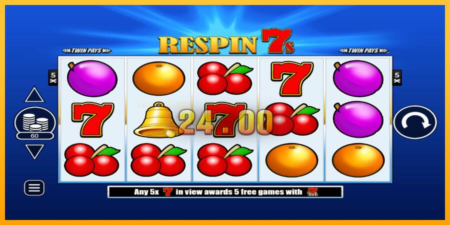 Respin 7s игрална машина за пари, снимка 3