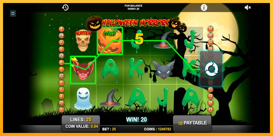 Halloween Horrors игрална машина за пари, снимка 7