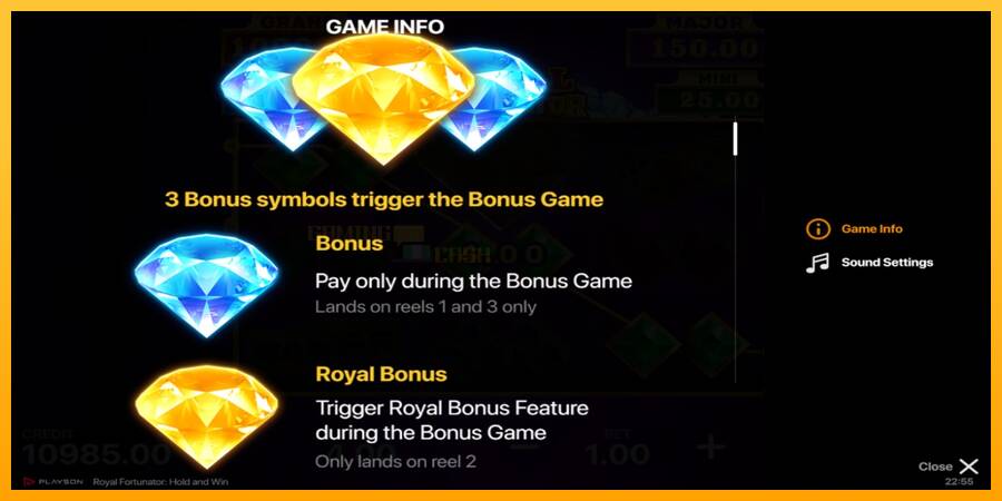 Royal Fortunator: Hold and Win игрална машина за пари, снимка 4