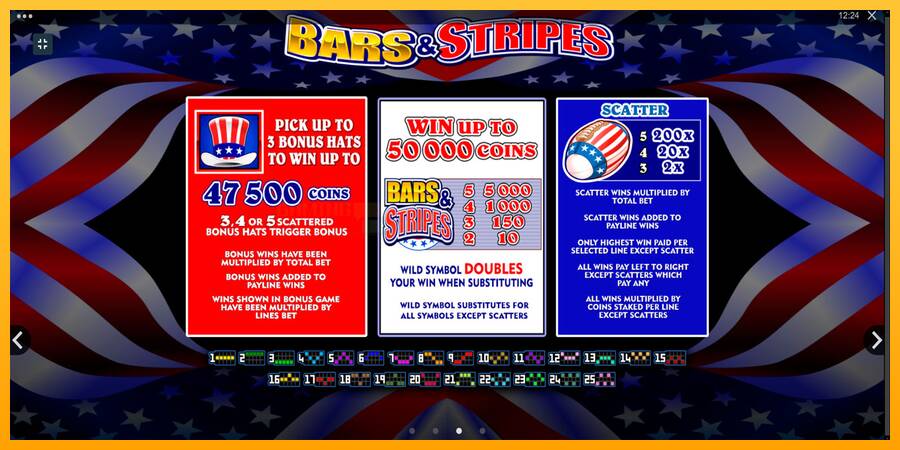 Bars and Stripes игрална машина за пари, снимка 7