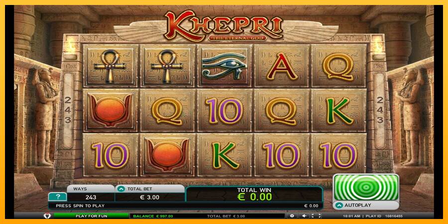 Khepri The Eternal God игрална машина за пари, снимка 1