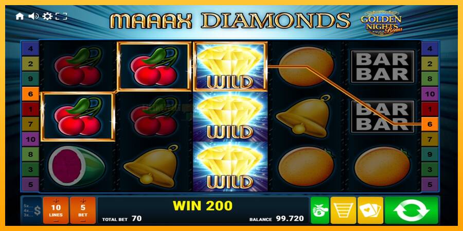 Maaax Diamonds Golden Nights игрална машина за пари, снимка 3