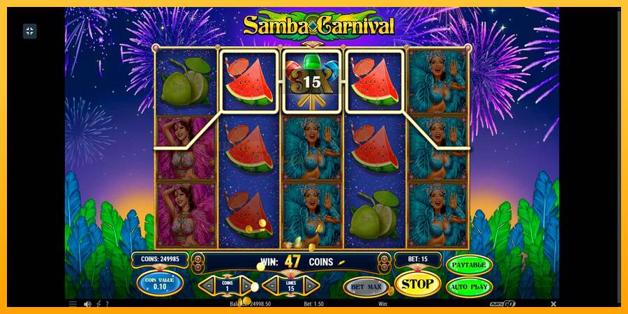 Samba Carnival игрална машина за пари, снимка 2