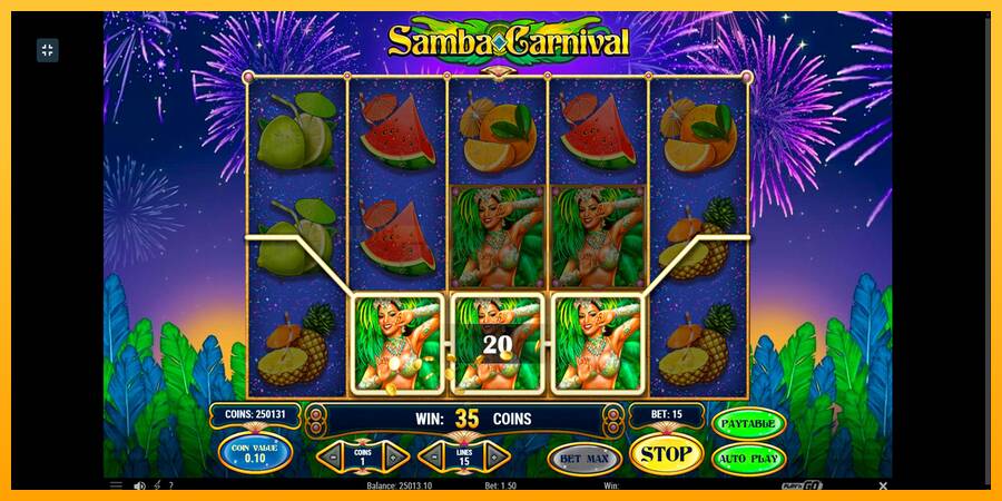 Samba Carnival игрална машина за пари, снимка 4