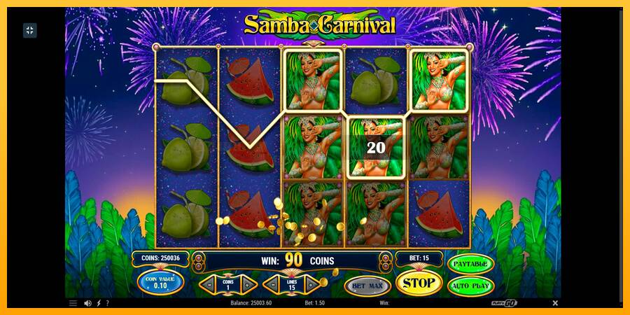 Samba Carnival игрална машина за пари, снимка 5