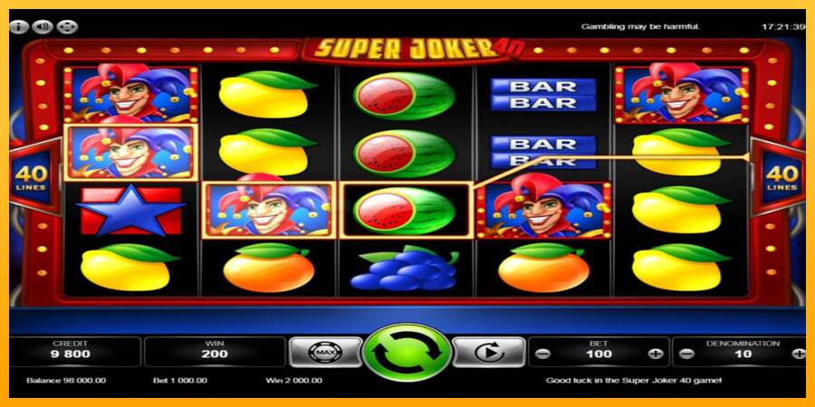 Super Joker 40 игрална машина за пари, снимка 2