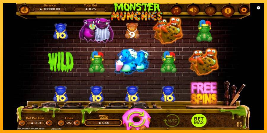 Monster Munchies игрална машина за пари, снимка 2