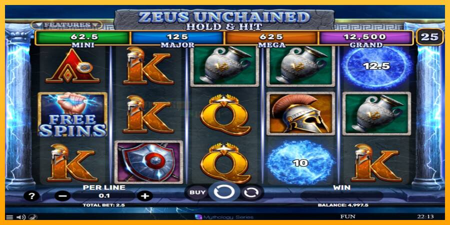 Zeus Unchained - Hold & Hit игрална машина за пари, снимка 2