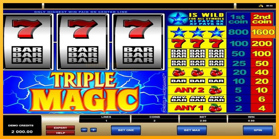 Triple Magic игрална машина за пари, снимка 1